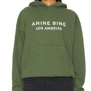 Anine Bing Alto Hoodie – Dark Olive -  Size Small